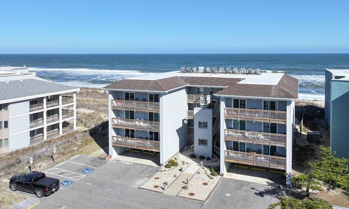South Nags Head Condo | K1040 Our Happy Place, Oceanfront Condo with Community Pool; Flex Stays!
