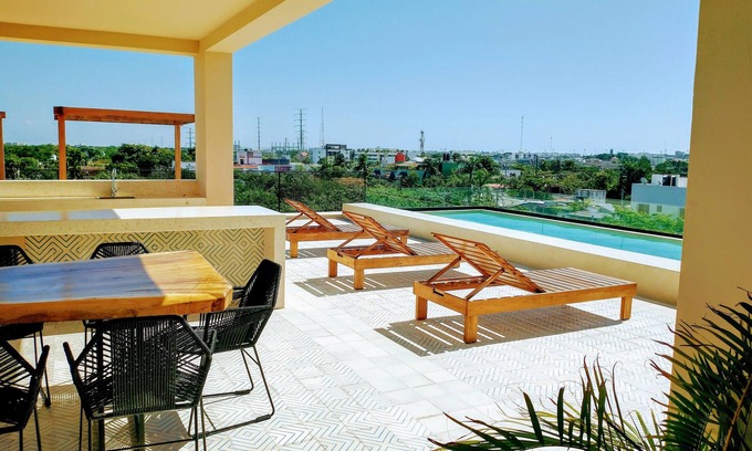 Ejidal Apartment | Kaab AtP new Apt with rooftop pool, cozy.