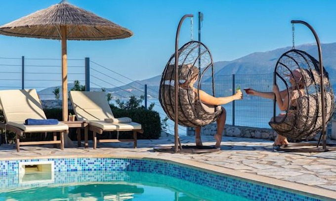 Agia Efimia Villa | 𝐊efalonia 𝐇orizon 𝐕illa 1- Amazing sea & mountain view w/private heated pool