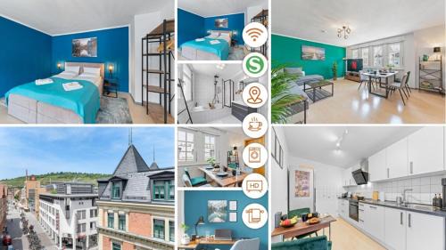 Innenstadt Apartment | Krone - ES Bhf - 2Zi & 90m2 & 6xPrs - Balkon - 65"TV & Netflix