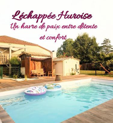 Hure House | L'échappée Huroise, piscine et spa privatifs
