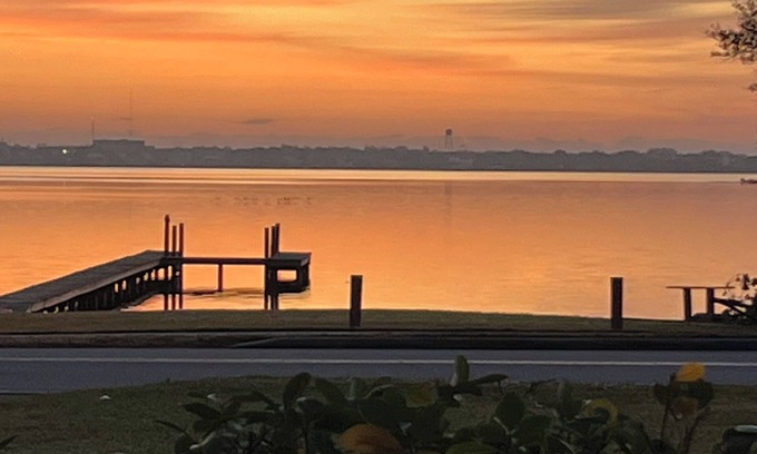 Sebring House | Lake Jackson beachfront home w/dock, pool table, close to restaurants/shops