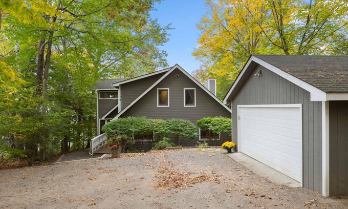 Moultonborough House | Lakefront home on the lake with game room, private beach, and boat dock