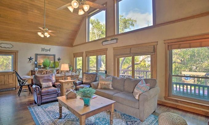 Granbury House | Lakefront Living Private Dock, Deck, and Game Room!