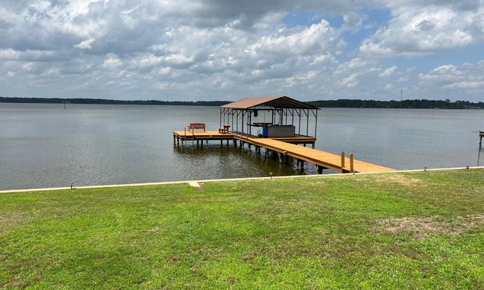 Larue House | Lakefront Oasis with Private Boat Dock on Lake Palestine