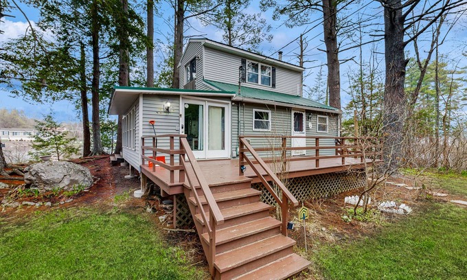 Augusta Apartment | Lakefront Studio in the Trees with Gorgeous Views, Balcony, & Shared Canoe