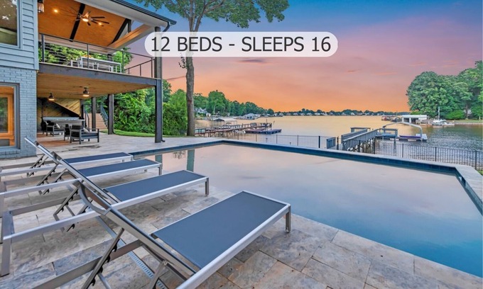 Westport House | Lakeshore Adrift - Exclusive Lakefront Home w/Heated Pool & Custom Bunks