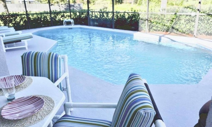 Lake Berkley House | Lakeside house, huge south facing pool with spa, lake view, & Disney at 8 miles