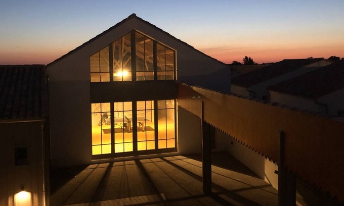 Loix House | Large architect-designed house with swimming pool and yoga studio