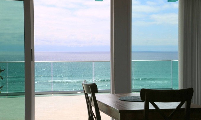 La Fonda Apartment | Large beachfront loft apartment in gated community Playa La Misión with deck.