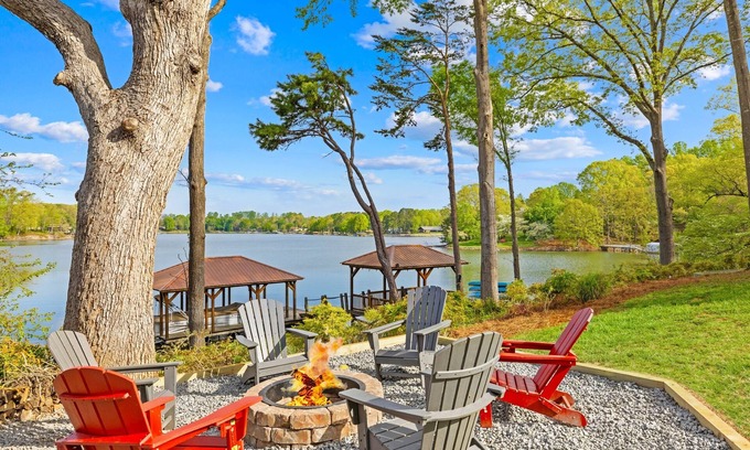 Sherrills Ford House | Large Dock, Game Room, Theater, 2 King Suites