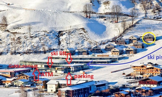Bramberg am Wildkogel Ski Chalet | Large luxury chalet: on the skip & toboggan run and the Smaragdbahn (gondola).