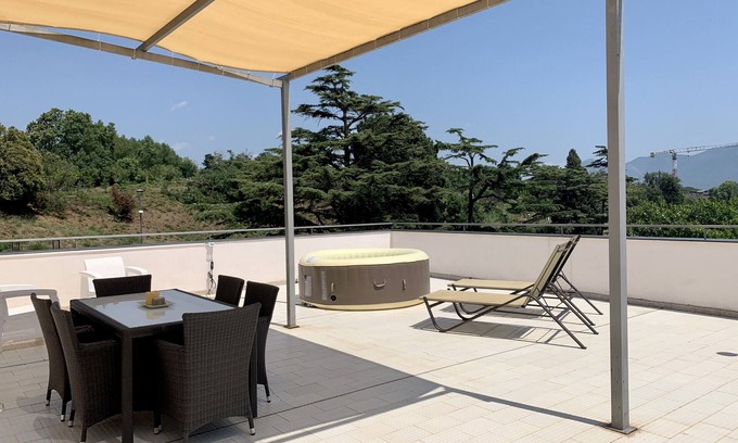 Pompei Apartment | Large Rooftop Apartment overlooking the ruins of Pompeii,