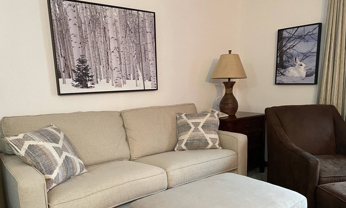 Snowshoe Condo | Large Studio-Full Kitchen-In Village-On slopes. New Furniture & Carpet 2022