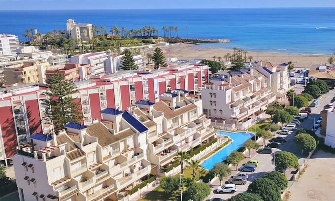 Platja de l'Arenal Apartment | Las Dunas Javea holiday apartment, ground floor, pool, beach, wifi. VT-446555-A