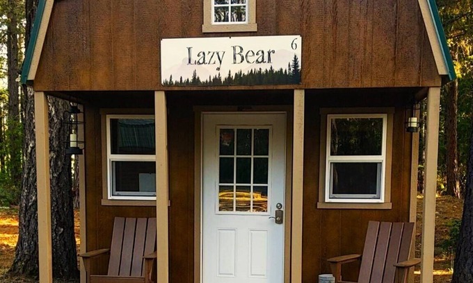 Cave Junction Cabin | Lazy Bear Cabin 6 - Restrooms and Showers are a short walk away.