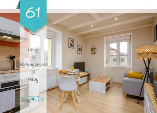 Vieux-Charmont Apartment | Le 61-Appart'Hôtel-GregIMMO