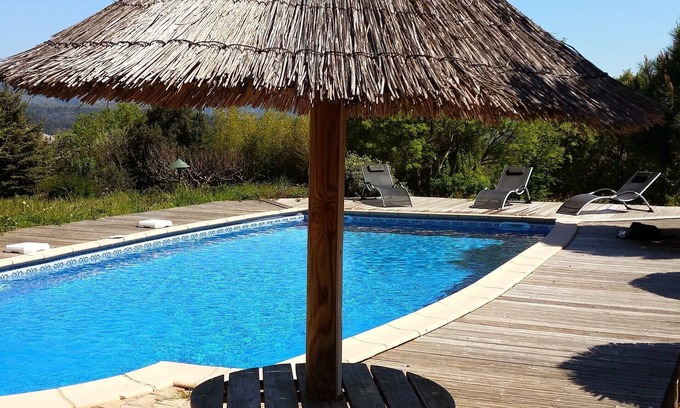 Saint-Andeol-de-Vals Cottage | Le clos des Mimosas - LE MIMOSAS- Large 12x6 saltwater swimming pool - shared