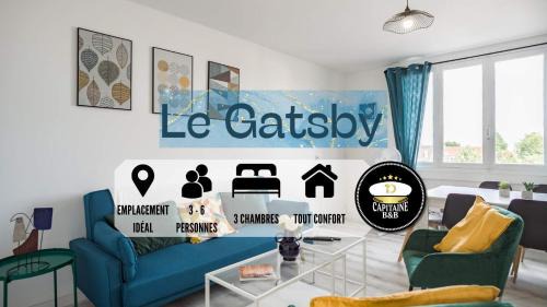 Troyes Apartment | Le Gatsby - 3 chambres - Centre-Ville