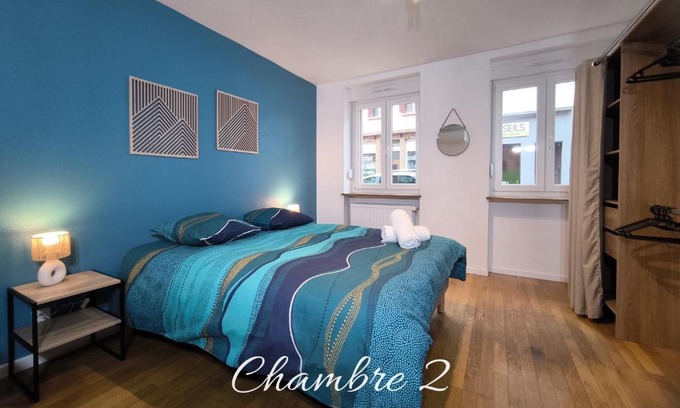 Sarreguemines Apartment | Le Spacieux - centre-ville - 4 chambres - 8 pers