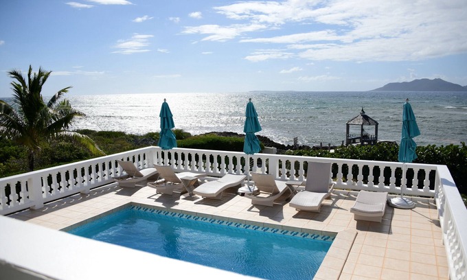 Blowing Point Villa | Lockrum Point Villa: Seaside Villa 4 Bed/4 Bath/Pool