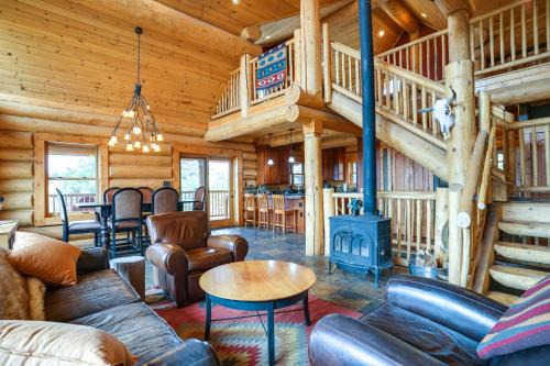 Florissant House | Log Cabin on Private 45-Acre Ranch in Florissant!