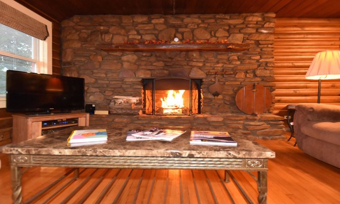 Candler Cabin | Log Cabin, Wood Burning Fireplace, Hot Tub, Pool, Pet Friendly, Asheville, NC