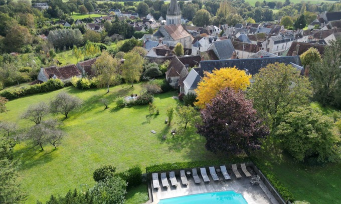 Ferriere-Larcon House | Loire Valley Priest's Village House 2 Acres, Pool, 7 Bedrooms.