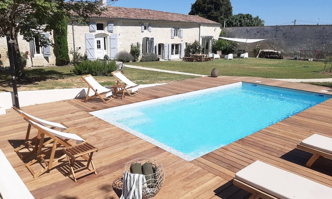 Virollet Villa | Longère Charentaise restored with private heated swimming pool - Classified 5 *-