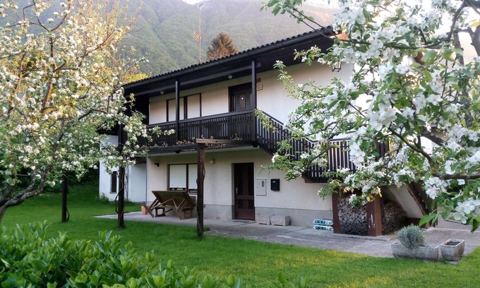 Kobarid House | Lovely 2-bedroom house with big trace&views on mountain Krn in charming Kobarid