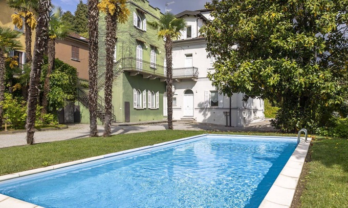 Meina Apartment | Lovely apartment for 4 guests with pool, A/C and TV
