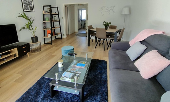 Jules Verne Apartment | Lumineux 63m² Avec Wifi Balcon à Nantes!