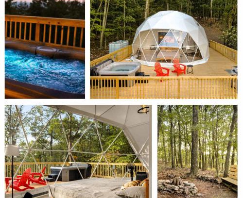 Capon Bridge House | Luxe Dome w Hot Tub, Full Bath & Mountain View
