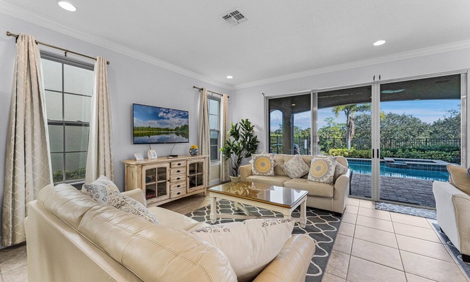 Reunion House | Luxurious pool home with theater 6 miles from Disneyworld