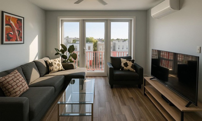 East New York Condo | Luxury 2-Story Penthouse in Brooklyn with Balcony and Private Deck