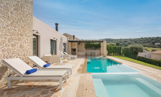 Kavvadades Villa | Luxury Corfu Villa: Lithari Exi, Private Pool, Jacuzzi, Sleeps 4-5