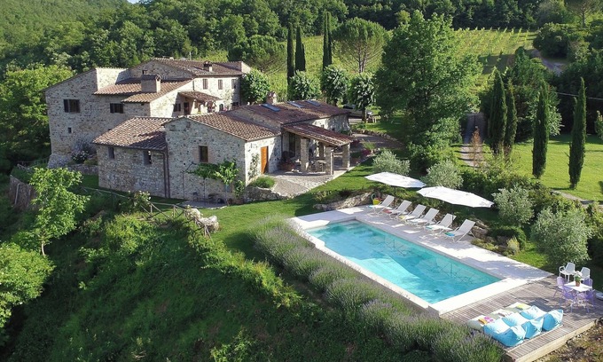 Lucarelli Villa | Luxury Historic Villa San Piero, Panoramic Views, Romantic Chapel, Wine Cellar