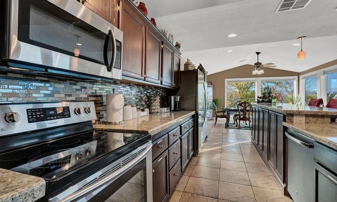 Silverado Ranch House | Luxury Home with Strip Views from Dining Room, and 2 Patios