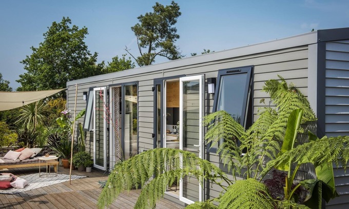 Luxembourg Ardennes House | Luxury mobile home at Resort Walsdorf, Luxembourg, 6 guests, 2 baths, terrace. Nature and relaxation await.