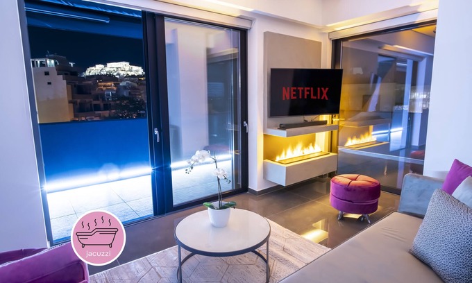 Gazi Apartment | Luxury Penthouse with Acropolis View and Jacuzzi