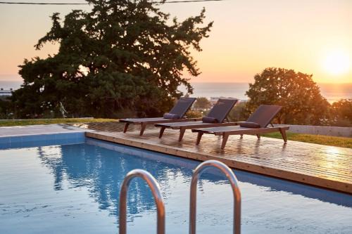Kallithea Villa | Luxury Rhodes Villa Anissa Villa Sea View Private Swimming Pool 4 Bedrooms Kalithea