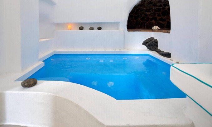 Exo Gonia Villa | Luxury Santorini Suite | Grand Suite | 2 Bedrooms | Terrace with Stunning Sea.