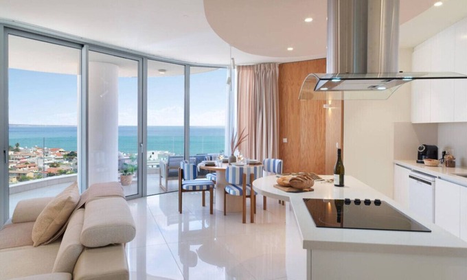 Skala Apartment | Luxury Sea View Apartment with Rooftop Pool near Mackenzie Beach