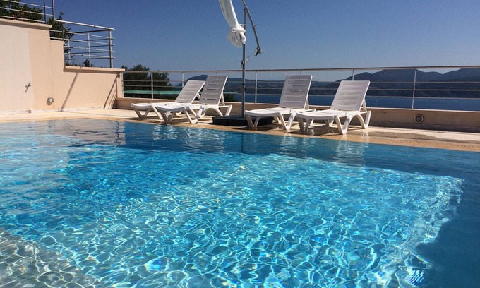 Spanokhorion Villa | Luxury Villa * Amazing Sea Views * Private Pool * Private Garage * Orchard