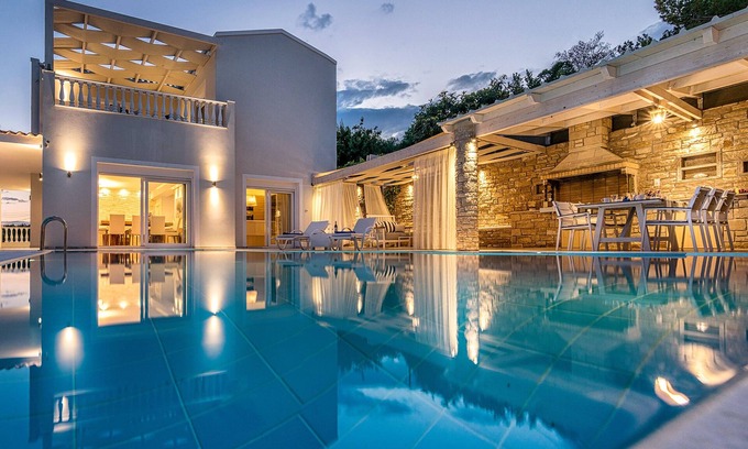 Achlia Villa | Luxury villa,heating pool superior facilities ideal for families, free transfer