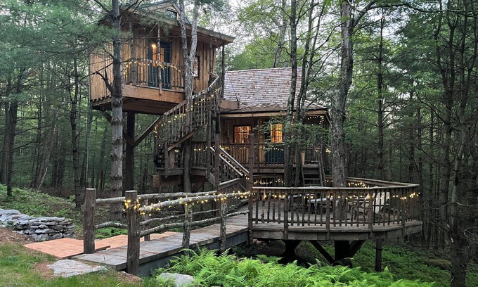 Sparrow Bush Cottage | Magical, all season, multilevel treehouse on beautiful 120 acre property.