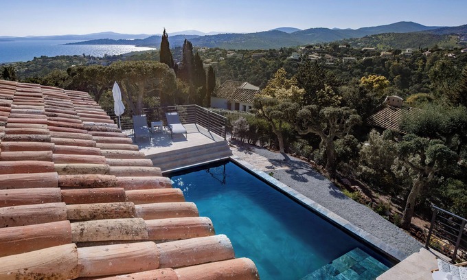 Les Issambres Villa | Magnificent air-conditioned villa with heated pool, sea view, parking