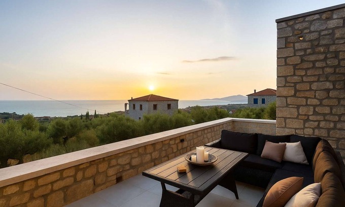 Lefktron House | Mani Stone Villa, A Paradise of Panoramic Views