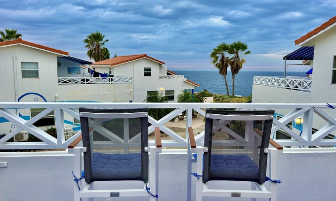 Sabana Westpunt House | Marazul Dive Resort Townhome, ocean views from spacious deck, steps to the sea!