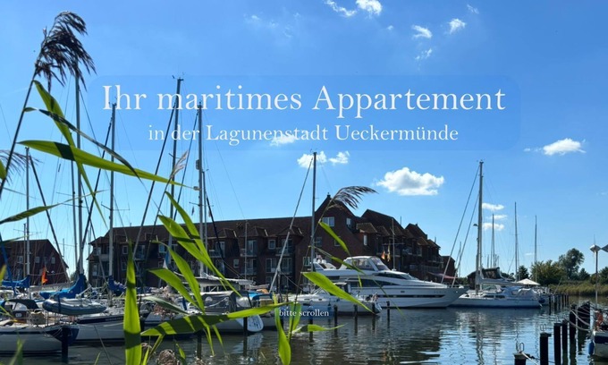 Ueckermuende Apartment | Maritime apartment in the marina of the lagoon town of Ueckermünde